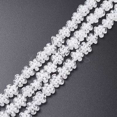 Handmade Millefiori Glass Bead Strands LAMP-J035-8mm-42-1