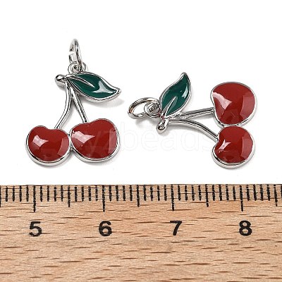 Brass Enamel Pendants KK-U060-30P-1