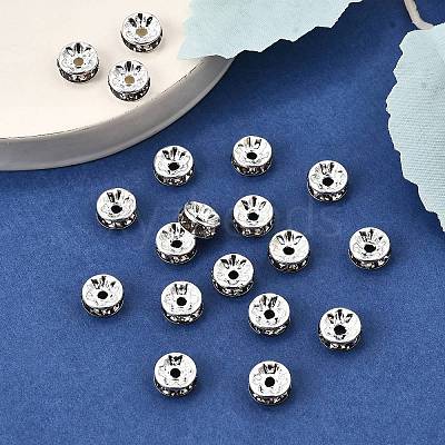 Brass Grade A Rhinestone Spacer Beads RB-A014-Z8mm-12S-1