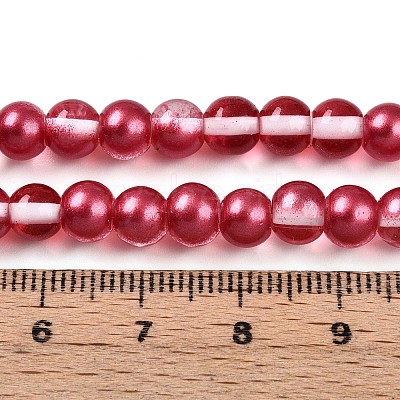 Baking Paint Transparent Glass Beads X1-DGLA-N011-6mm-06-1
