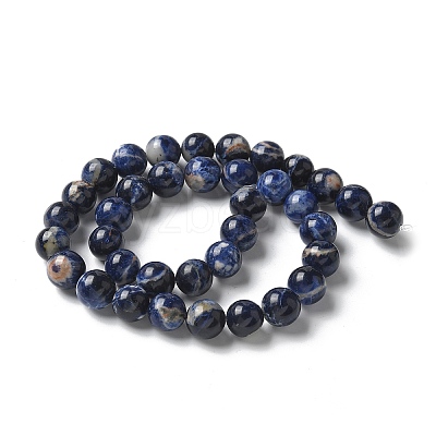 Natural South Africa Sodalite Beads Strands X-G-S259-35-10mm-1