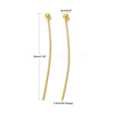 Brass Ball Head Pins KK-R020-07G-1