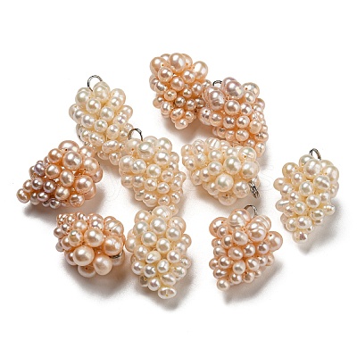 Natural Cultured Freshwater Pearl Pendants PEAR-H018-1