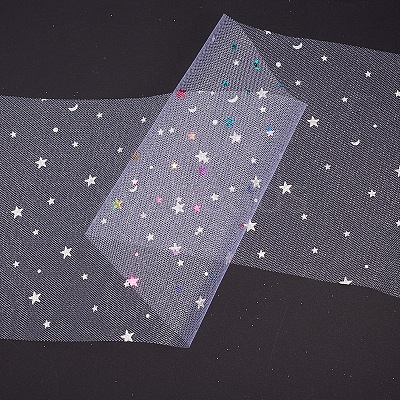 Star Sequin Deco Mesh Ribbons OCOR-P010-F-1