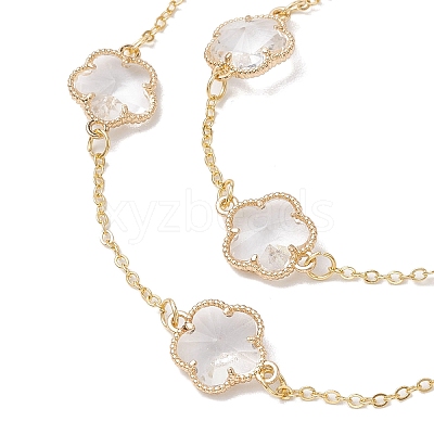 Glass Flower Links Bracelets & Necklaces Kits SJEW-JS01293-1
