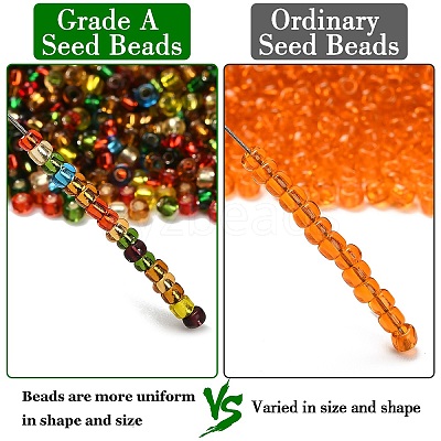 12/0 Grade A Round Glass Seed Beads SEED-Q007-FM-1