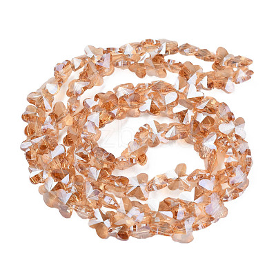 Electroplate Transparent Glass Beads Strands EGLA-N002-20A-F03-1