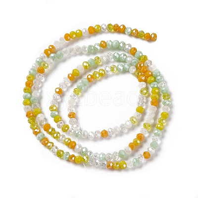 Electroplate Glass Beads Strands EGLA-S192-001A-B12-1