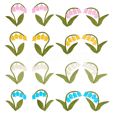 16Pcs 16 Colors Polyester & Cotton Clothing Patches DIY-FG0010-39-1