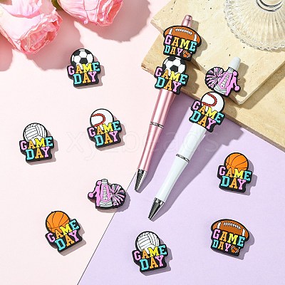 12Pcs 6 Styles Silicone Beads SIL-CJ0003-12-1