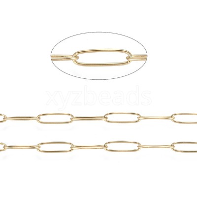 Ion Plating(IP) 304 Stainless Steel Paperclip Chains CHS-F010-01C-G-1