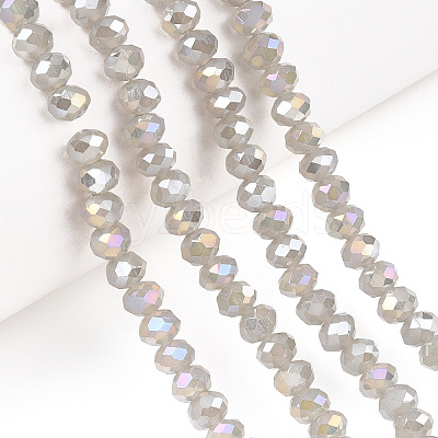 Electroplate Glass Beads Strands EGLA-A034-J8mm-B09-1