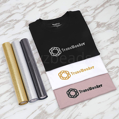 A4 Glitter Heat Transfer Vinyl Film DIY-WH0148-46C-01-1
