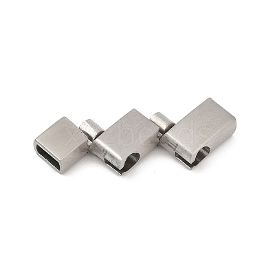 304 Stainless Steel Snap Lock Clasps STAS-U055-02B-P-1