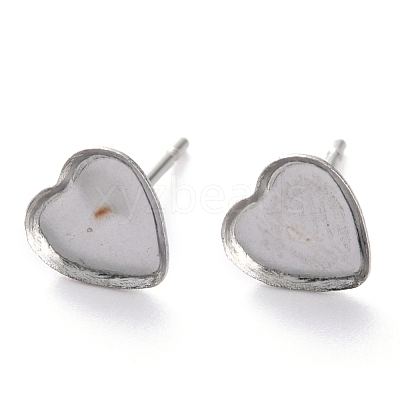 Non-Tarnish 304 Stainless Steel Stud Earring Settings STAS-J032-13-1
