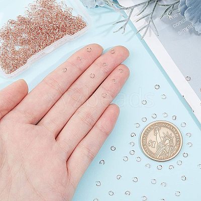 1000Pcs 304 Stainless Steel Open Jump Rings STAS-UN0029-59-1