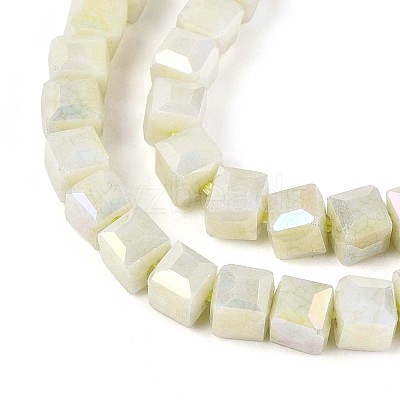 Anti-Tarnish Electroplate Glass Beads Strands GLAA-T025-4mm-10D-1