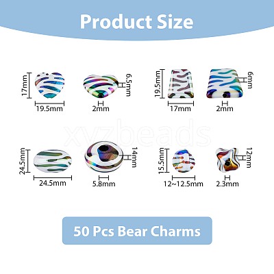 40Pcs 4 Style UV Plating Opaque Acrylic Beads SACR-DC0001-07-1