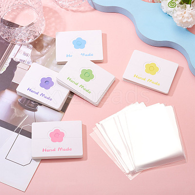 100Pcs Rectangle Clear Polypropylene Cellophane Bags CDIS-TA0001-37C-1