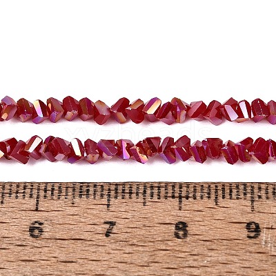 Electroplate Opaque Glass Beads Strands LS-EGLA-Q139-01A-C11-1
