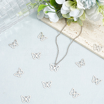 20Pcs 201 Stainless Steel Pendants STAS-BBC0007-79P-1