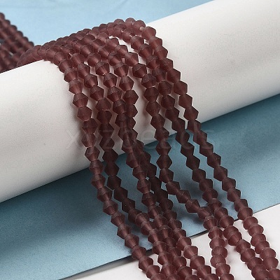 Imitate Austrian Crystal Frosted Glass Beads Strands EGLA-A039-T3mm-MD05-1