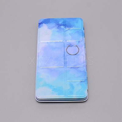 Iron Empty Watercolor Tin Box Palette Paint Case CON-WH0081-21B-1
