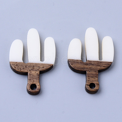 Resin & Walnut Wood Pendants LS-RESI-N025-008A-B02-1