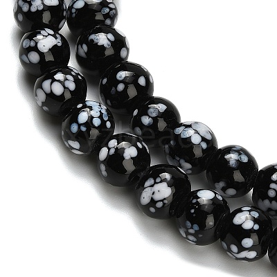 Handmade Lampwork Beads Strands LAMP-H071-01B-06-1