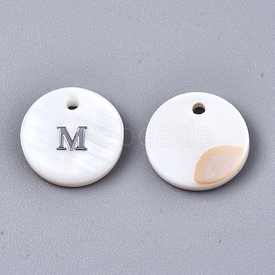 Natural Freshwater Shell Pendants X-SHEL-Q018-01A-M-P-1