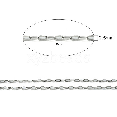 Tarnish Resistant 304 Stainless Steel Cable Chains CHS-K001-30-2.5mm-1