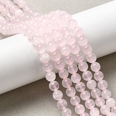 Natural Pink Calcite Beads Strands G-Z103-A01-6mm-1