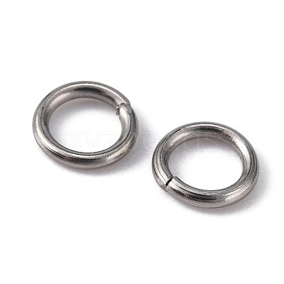 Tarnish Resistant 304 Stainless Steel Open Jump Rings STAS-Q186-02-6x1mm-1