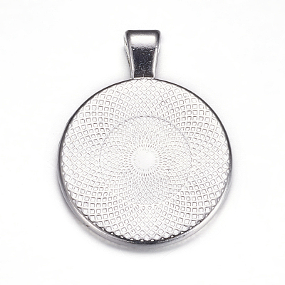 Metal Alloy Pendant Cabochon Settings X-PALLOY-A15654-N-1