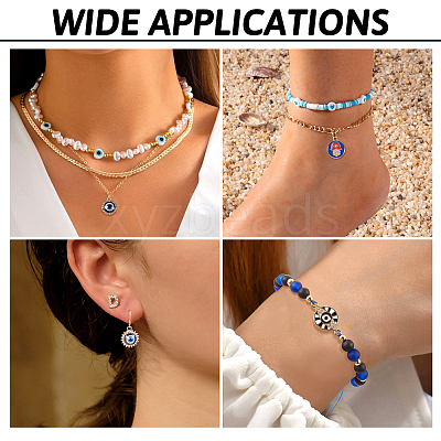 DIY Evil Eye Jewelry Making Finding Kit FIND-TA0002-62-1