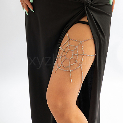 Halloween Iron Elastic Spider Web Leg Chains WGFAAE0-01-1
