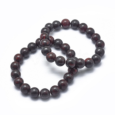 Natural Brecciated Jasper Bead Stretch Bracelets BJEW-K212-C-040-1