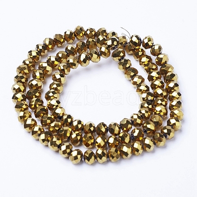 Electroplate Transparent Glass Beads Strands EGLA-A034-T3mm-UA01-1
