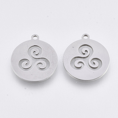 Tarnish Resistant 201 Stainless Steel Pendants X-STAS-T044-89P-1