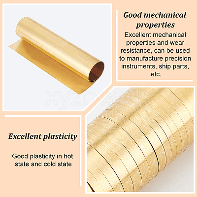1M Brass Sheet Rolls KK-WH0044-180A-1