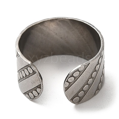 Non-Tarnish 304 Stainless Steel Open Cuff Ring Components STAS-C079-05P-1
