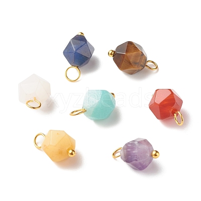 Chakra Theme Natural Genmstone Charms X-PALLOY-JF01241-1