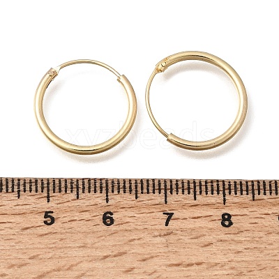 Brass Hoop Earrings EJEW-G474-01G-02-1