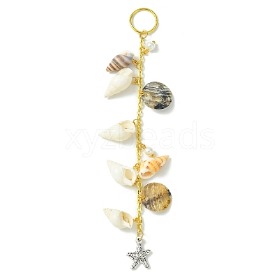 Shell Hair Accessories Chain Clips for Woman Girls OHAR-AB00005-1