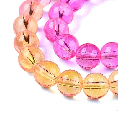 Baking Paint Transparent Glass Beads X-DGLA-M001-8mm-05-1