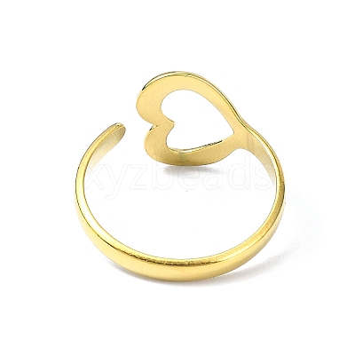 Ion Plating(IP) 304 Stainless Steel Open Cuff Ring RJEW-L109-050G-1