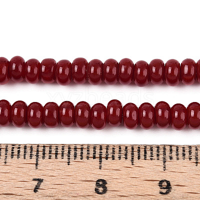 Opaque Spray Painted Glass Beads LS-GLAA-ZX008-4mm-18O-1