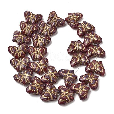 Painted Glass Beads Strands GLAA-Z021-03-1