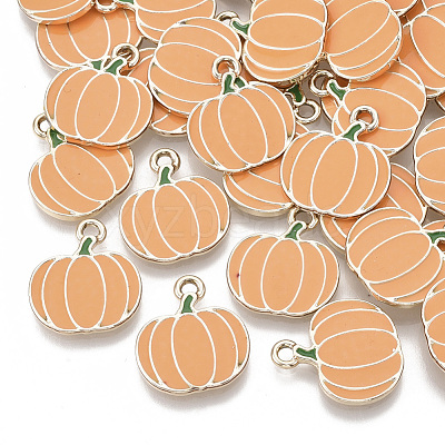 Autumn Theme Alloy Enamel Pendants FIND-N048-025A-1