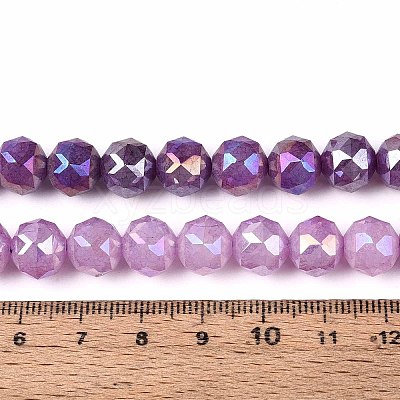 Anti-Tarnish Electroplate Glass Beads Strands GLAA-N064-10mm-07-1